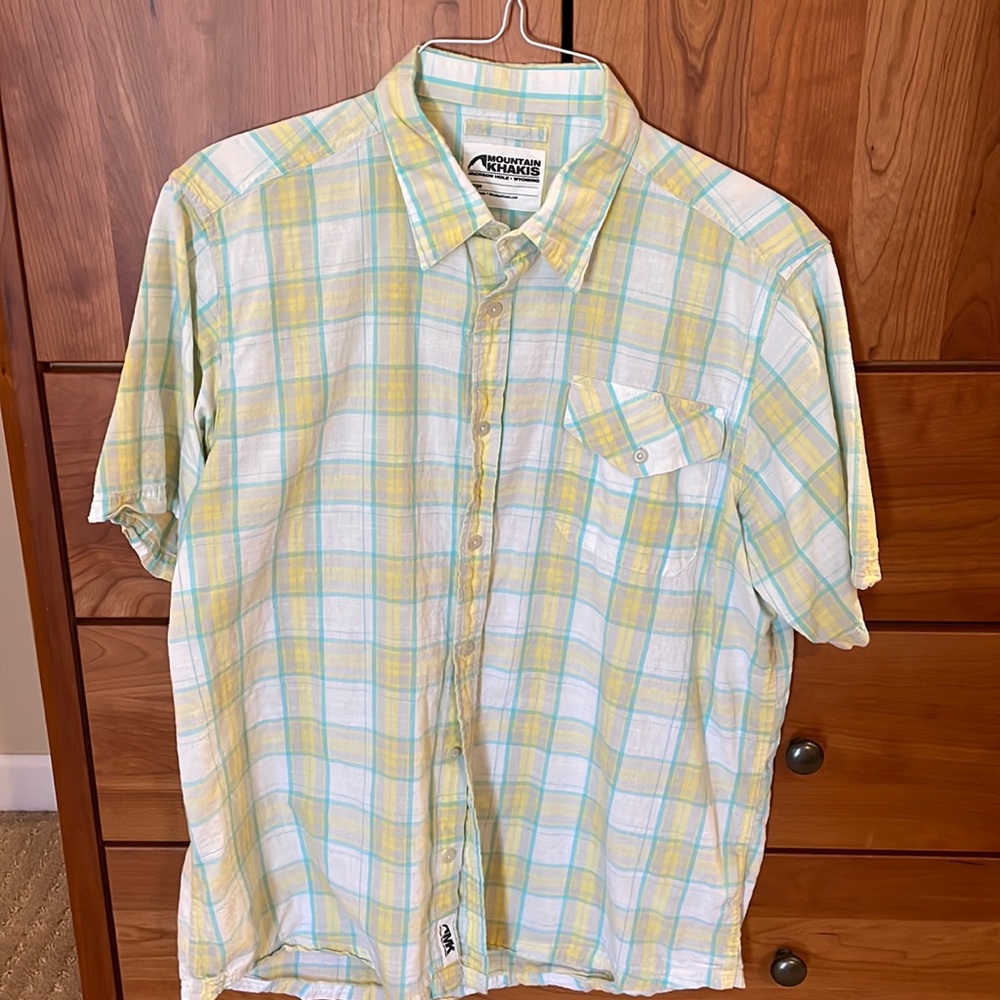 Mountain Khaki Summer Plaid Shirt